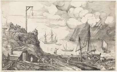 Navires devant la côte
